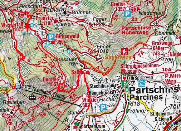 Wanderung Partschinser Wasserfall mit Jausenstation Dursterhof