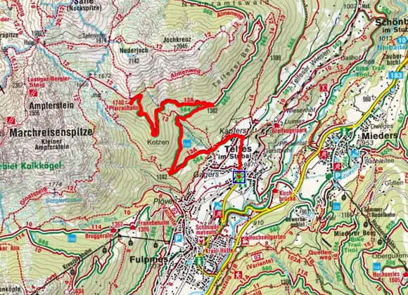 Mountainbiketour Telfes - Pfarrachalm