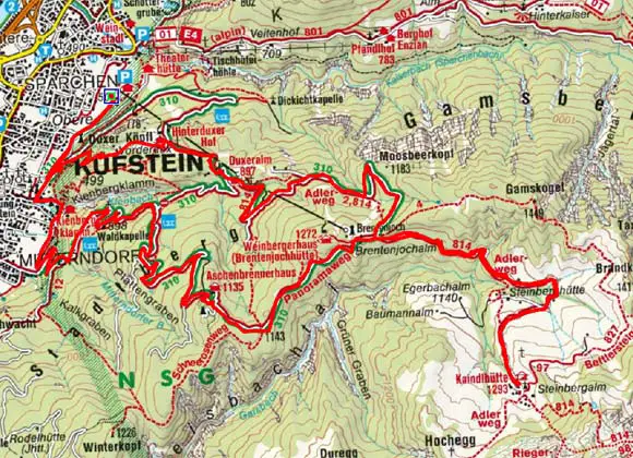 Mountainbiketour Kufstein - Kaindlhütte