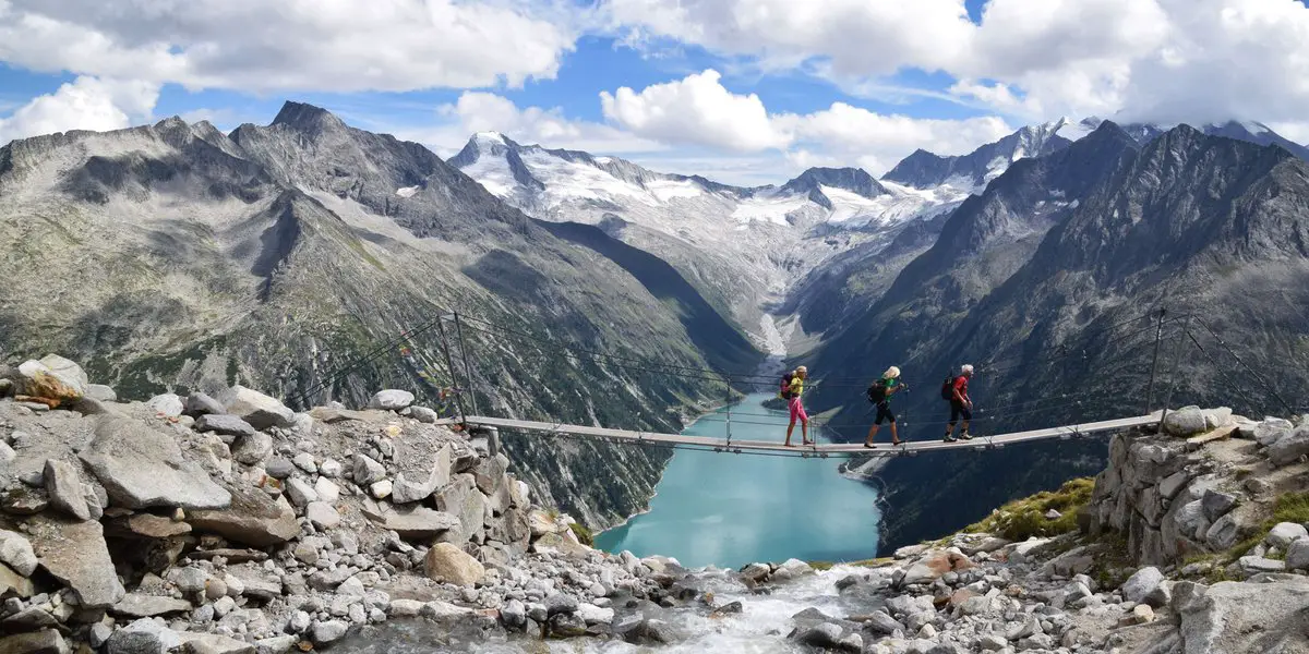 Hängebrücke bei der Olperer Hütte