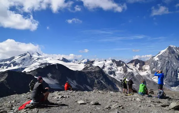 Schöntaufspitze - Blick zum Cevedale und Zufallspitze