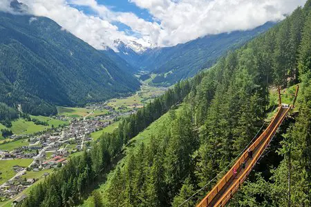 Große Hängebrückentour: Froneben - Vergör – Hängebrücke – Kartnall – Milders - Neustift