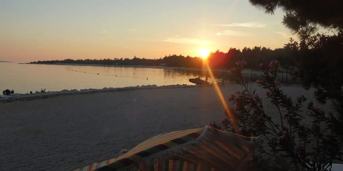 Sonnenuntergang beim Camping Village Šimuni 