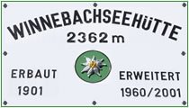 Winnebachseehütte, 2362 m - Gries/Sulztal Logo Winnebachseehütte, 2362 m - Gries/Sulztal