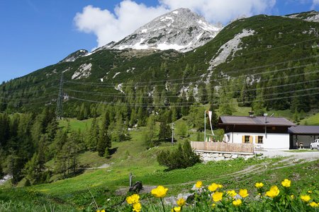 Marienbergalm vom Gasthaus Arzkasten