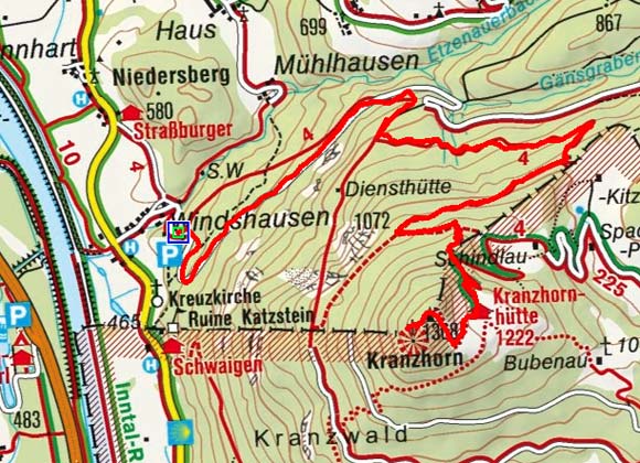 Kranzhorn (1368 m) von Windshausen