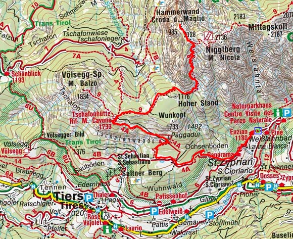 Hammerwand (2128 m) vom Weißlahnbad-Tiers