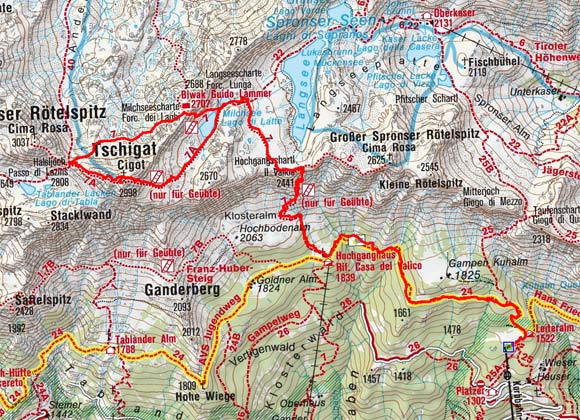Tschigat (3000 m) von der Leiteralm