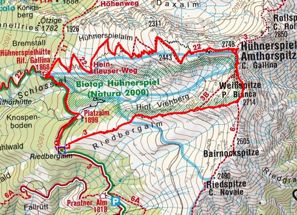Weißspitze-Amthorspitze (2714/2748 m) von der Riedbergalm