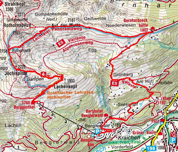 Panoramaweg-Wanderung zur Bernhardseckhütte