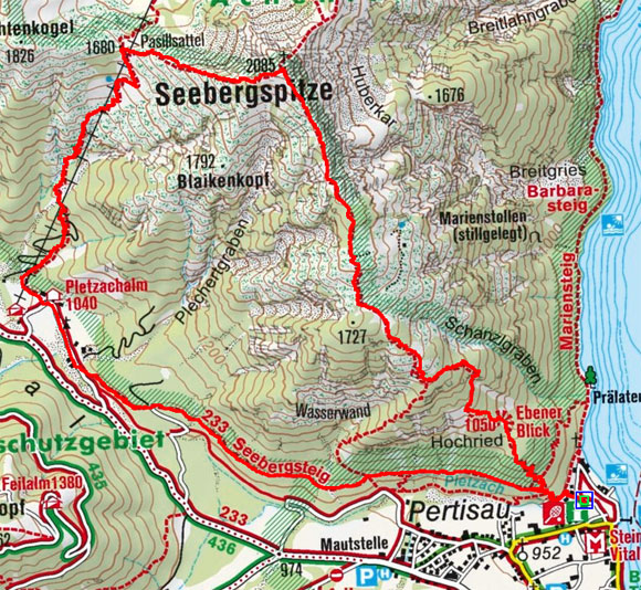 Seebergspitze (2085 m) von Pertisau