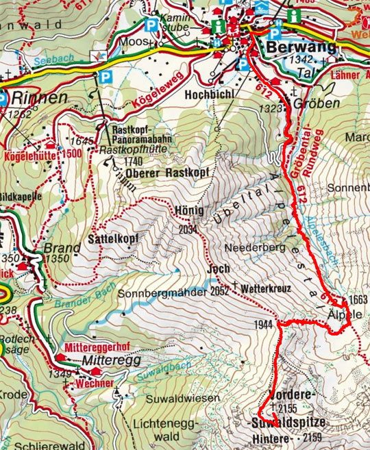 Vordere Suwaldspitze von Berwang