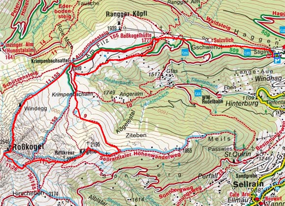 Roßkogel (2646 m) von Stiglreith