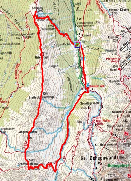 Salfeins-Schaflegerkogel Rundtour (2000/2405 m) aus dem Senderstal