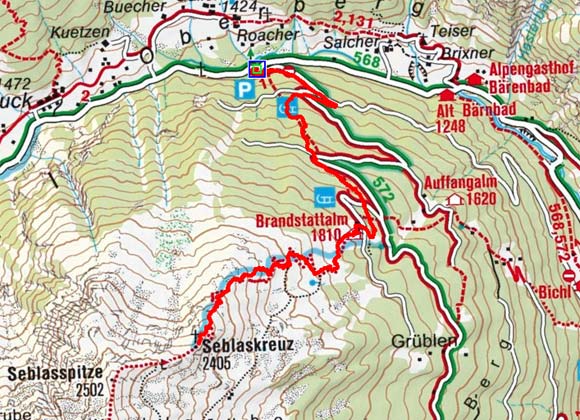 Seblasspitze (2363 m) aus dem Oberbergtal