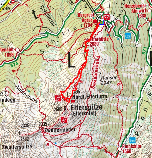 Elfer Nordwand - Klettersteig (Gleirscher Klettersteig)
