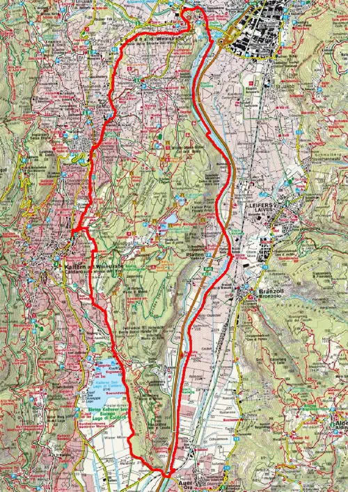 Mountainbikerunde um den Mitterberg bei Kaltern