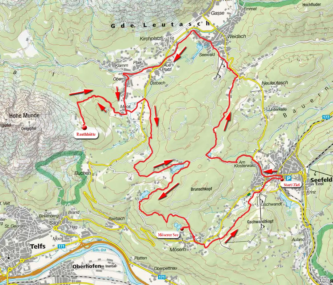 Rauthhütte – MTB- oder E-Bike-Tour von Seefeld Rauthhütte – MTB- oder E-Bike-Tour von Seefeld