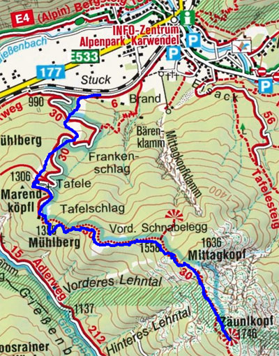 Zäunlkopf (1746 m) von Scharnitz