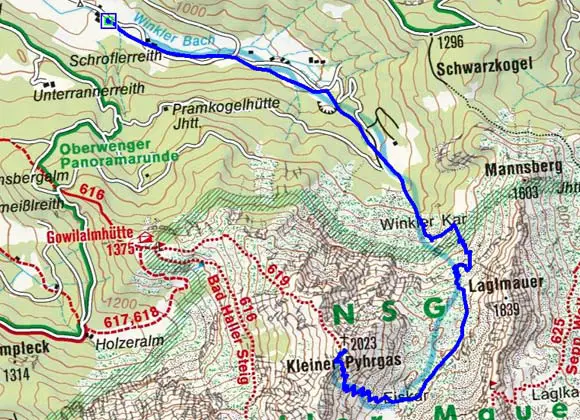 Kleiner Pyhrgas (2023 m) aus dem Winklertal Kleiner Pyhrgas (2023 m) aus dem Winklertal