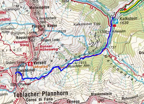 Gaishörndl (2615 m) von Kalkstein Gaishörndl (2615 m) von Kalkstein