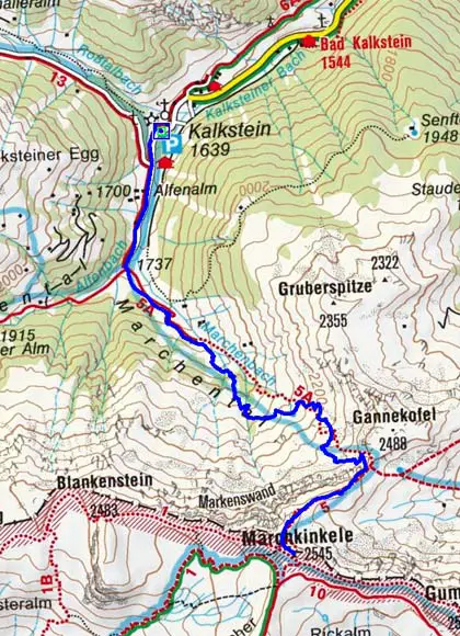 Marchkinkele (2545 m) durch das Marchental Marchkinkele (2545 m) durch das Marchental