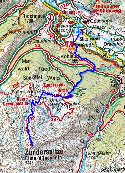 Zunderspitze (2391 m) von Maiern