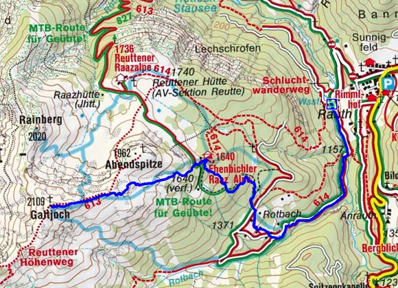 Galtjoch (2109 m) von Rinnen bei Berwang