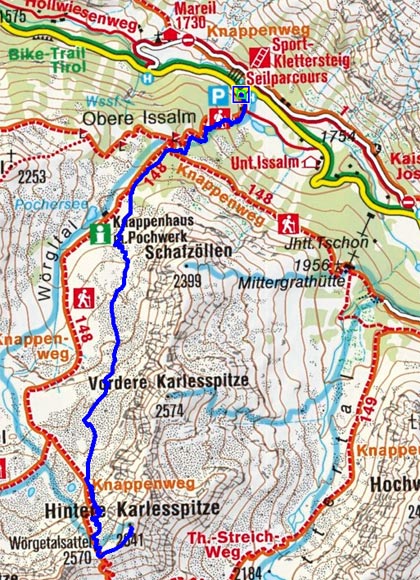 Hintere Karlesspitze (2641 m) durch das Wörgetal