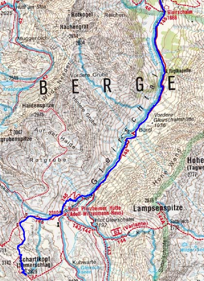 Samerschlag (2829 m) von St. Sigmund