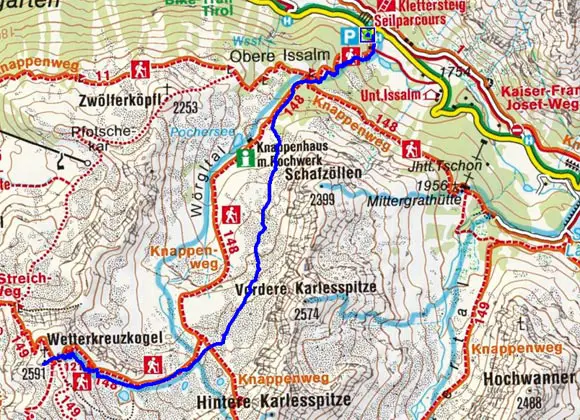 Wetterkreuzkogel (2591 m) aus dem Nedertal Wetterkreuzkogel (2591 m) aus dem Nedertal