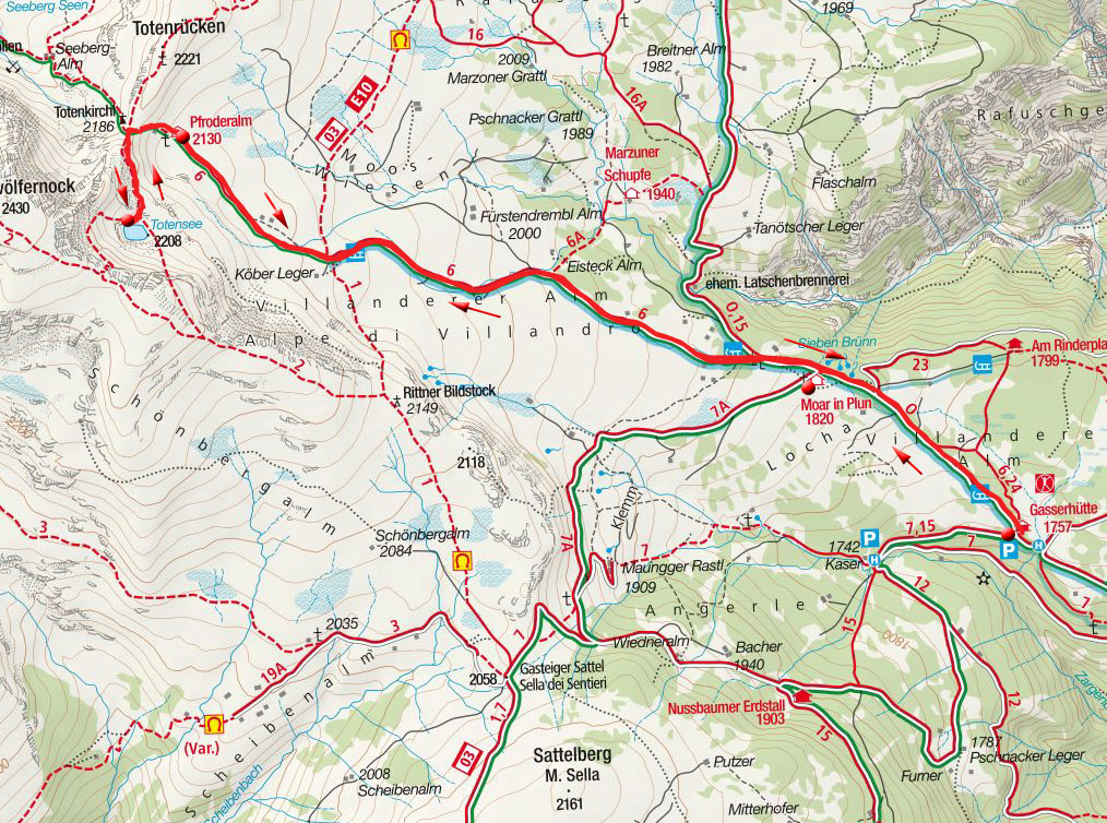 Totenkirchl & Totensee: Start von der Gasserhütte