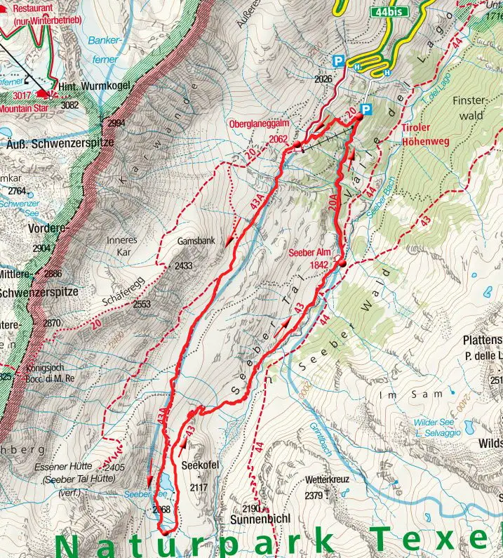 Seeber See – Rundwanderung vom Parkplatz Seeber Alm Seeber See – Rundwanderung vom Parkplatz Seeber Alm