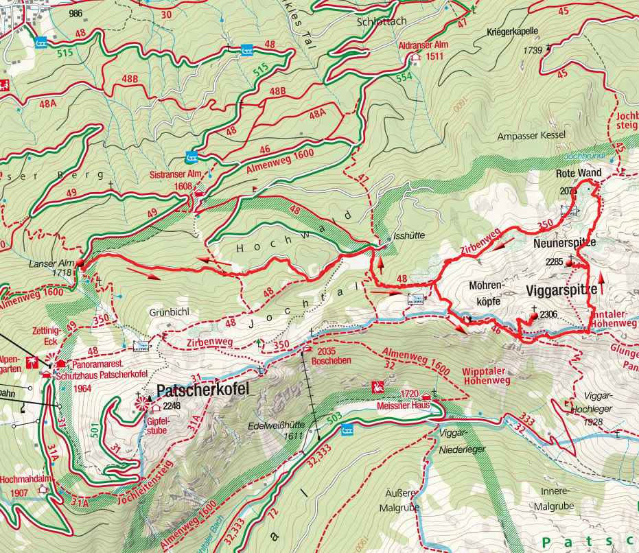 Bike & Hike Tour: Lanser Alm – Viggarspitze - Neunerspitze