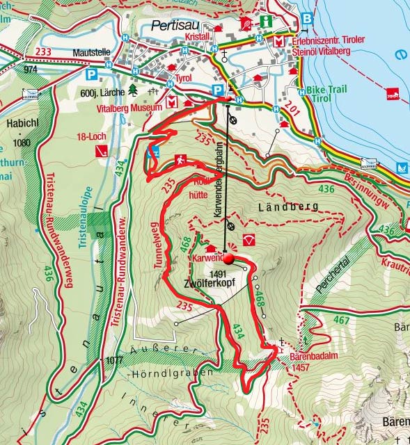 Bärenbadalm (1457m) von der Karwendel-Bergbahn