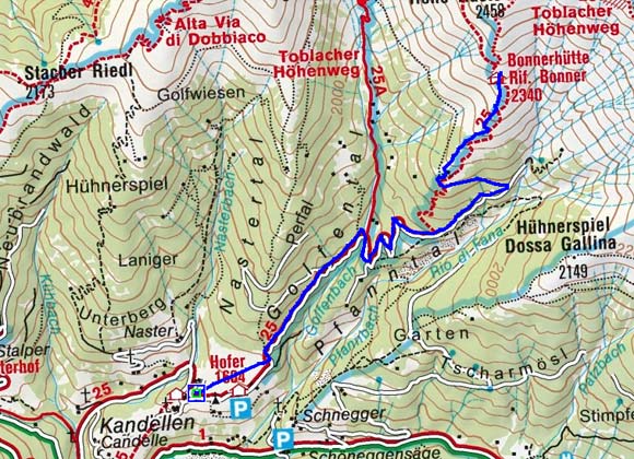 Bonner Hütte (2340 m) von Kandellen