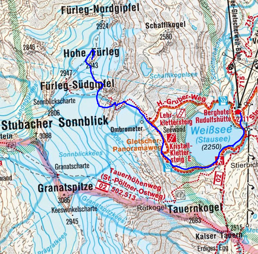 Hohe Fürleg (2943 m) von der Rudolfshütte