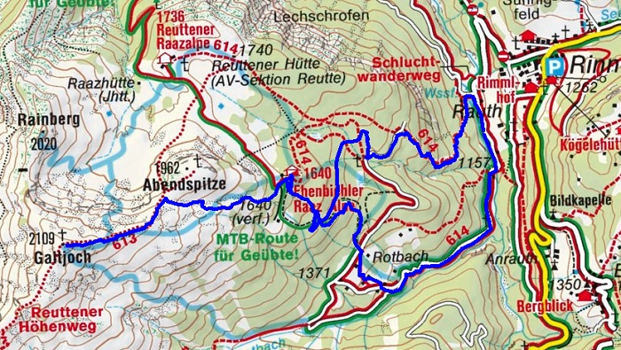 Galtjoch (2109 m) von Rinnen bei Berwang