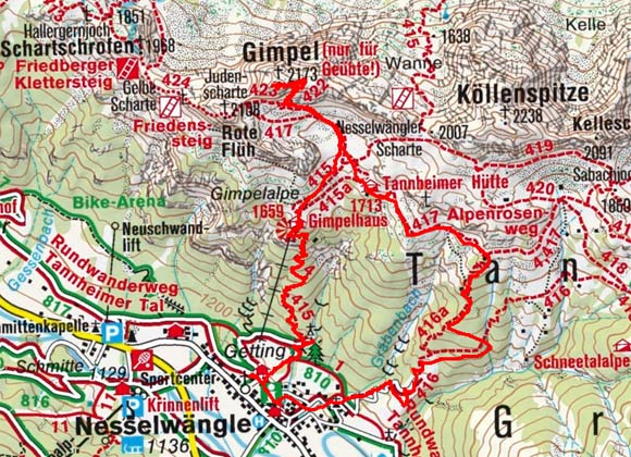 Gimpel (2173 m) von Nesselwängle