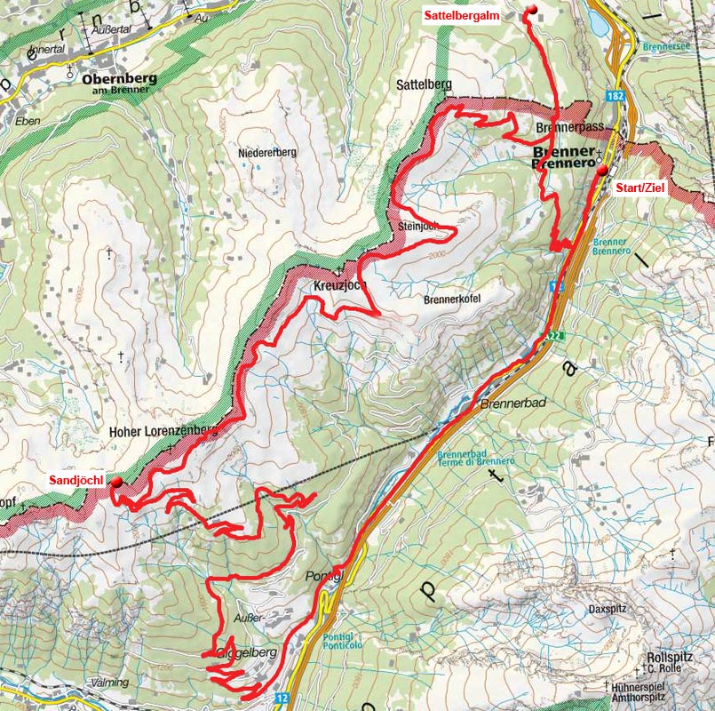 Brenner – Grenzkammrunde vom Brenner-Ort