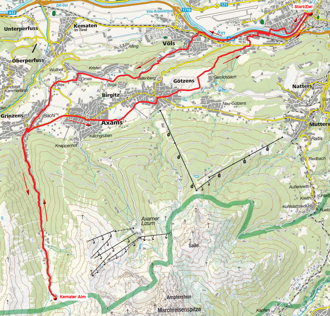 Kemater Alm-Rundfahrt von Innsbruck