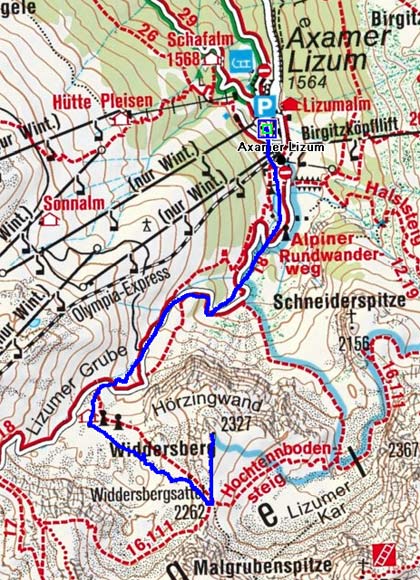 Widdersberg (2327 m) durch die Lizumer Grube