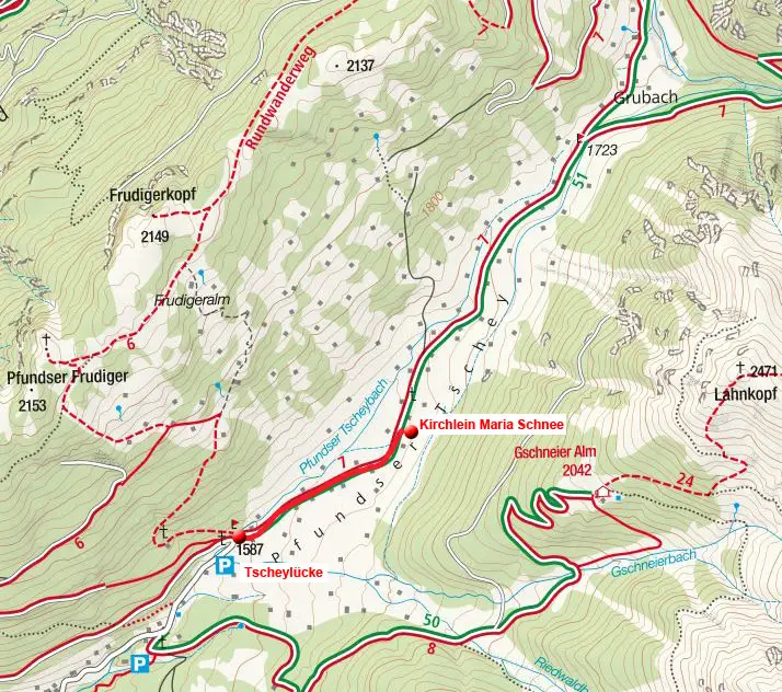 Zum Tschey-Kirchlein Maria Schnee Zum Tschey-Kirchlein Maria Schnee