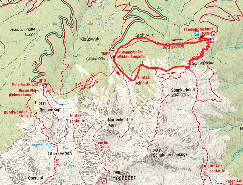Oberhofer Melkalm – Pfaffenhofer Alm Rundwanderung Oberhofer Melkalm – Pfaffenhofer Alm Rundwanderung