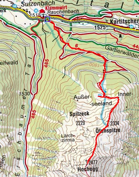 Öfenspitze-Hocheck (2334/2447 m) von Rauchenbach