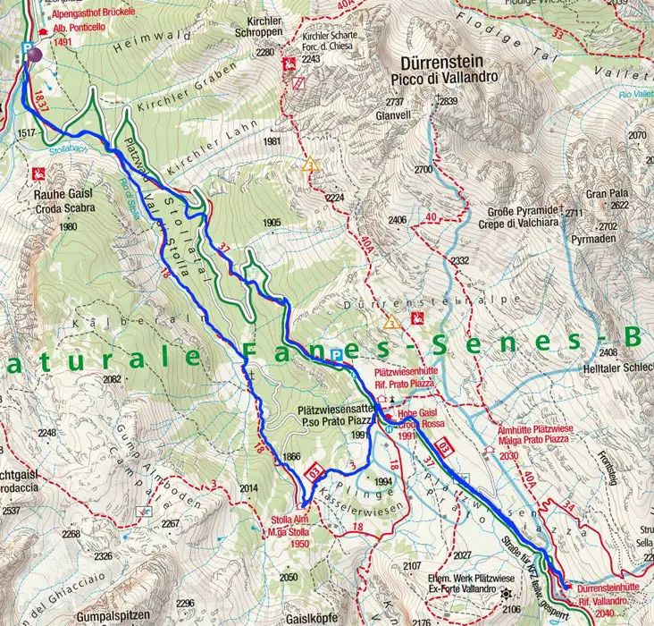Durch das Stollatal auf die Plätzwiese und zur Dürrensteinhütte Durch das Stollatal auf die Plätzwiese und zur Dürrensteinhütte