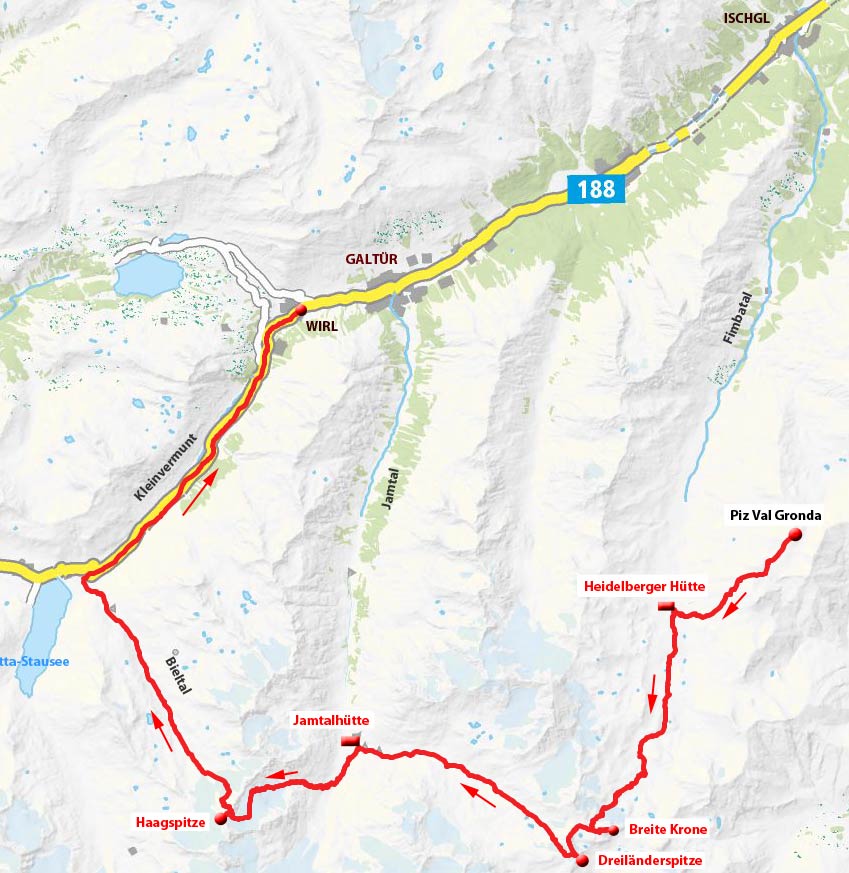 Westliche Silvretta-Durchquerung von Ischgl nach Wirl
