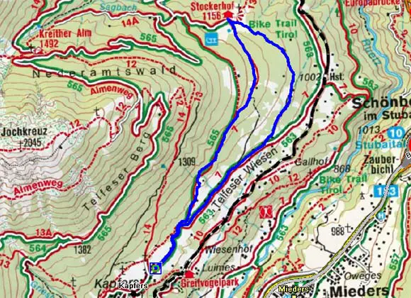 Ausflugsgasthof Stockerhof (1196 m) von Telfes Ausflugsgasthof Stockerhof (1196 m) von Telfes