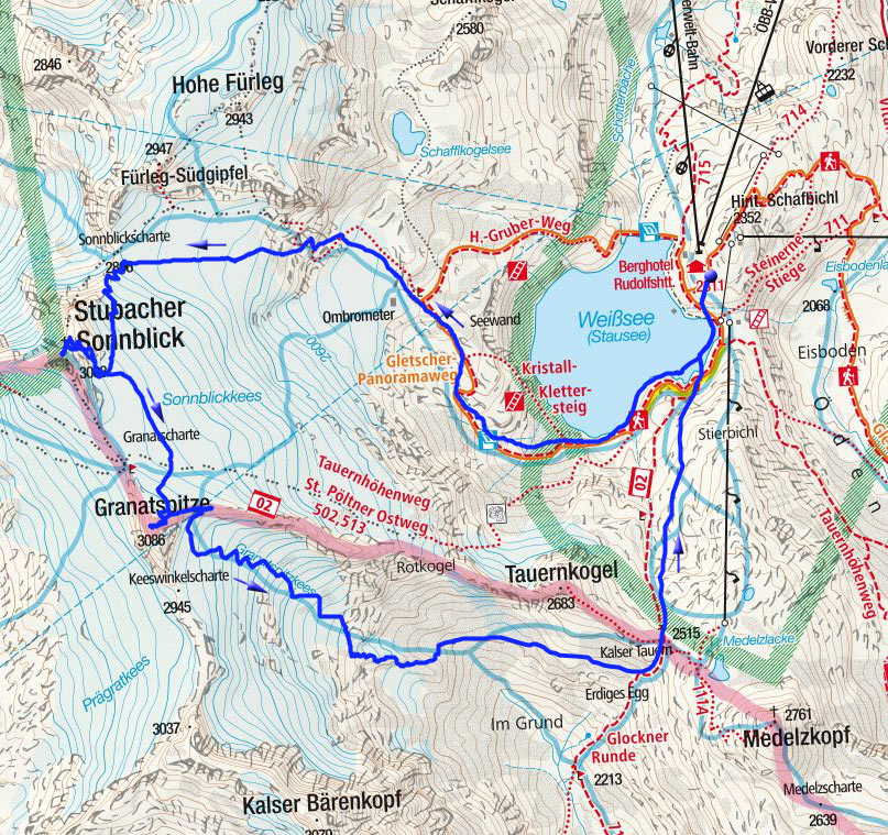Stubacher Sonnblick – Granatspitze Rundtour mit Abfahrt zum Kalser Tauern