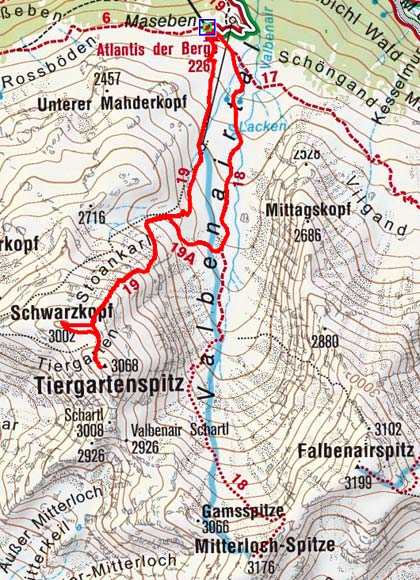 Tiergartenspitze (3068 m) von Langtaufers